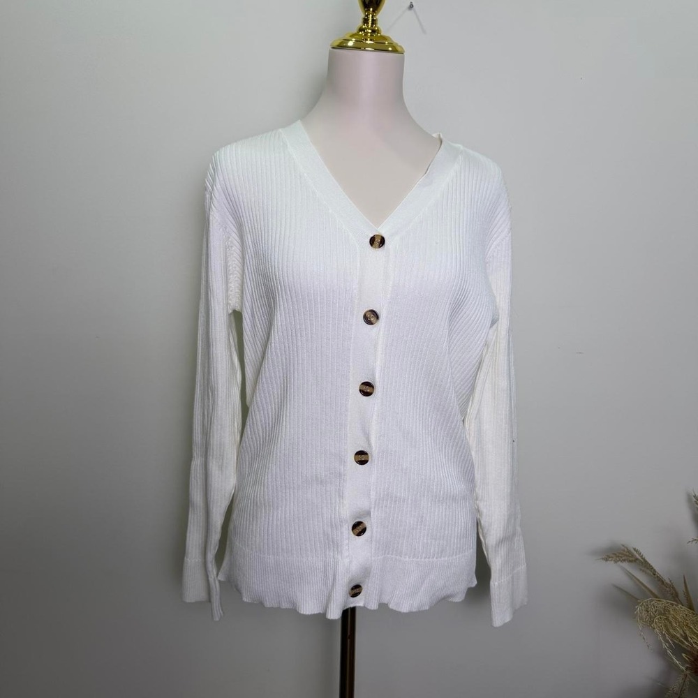 Grace Karin Size XL Ribbed Knit NWT Long Sleeve Button Up Cardigan